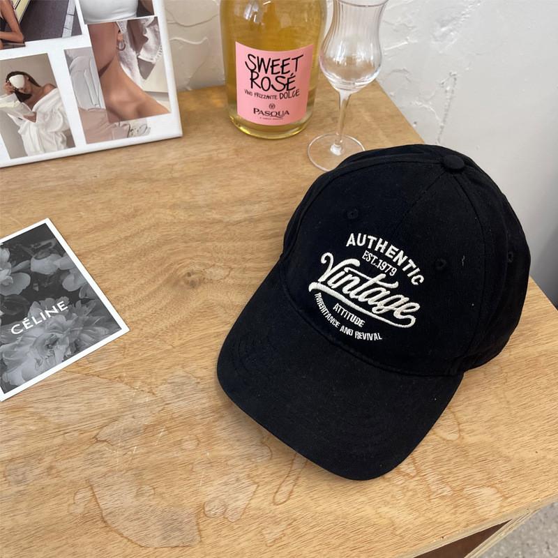 Vintage Embroidered Baseball Cap For Women With Sun Protection And Breathability