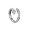 Luxury Zirconia Snake-Shaped Adjustable Ring for Women – Unique Retro Design for Index Finger
