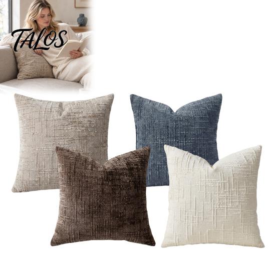 Bedroom Cushion Covers 4Pcs/Set Textured Covers, Decorative Throw Pillow Modern Striped Washable Polyester Pillowcases for Farmhouse Home Sofa Living