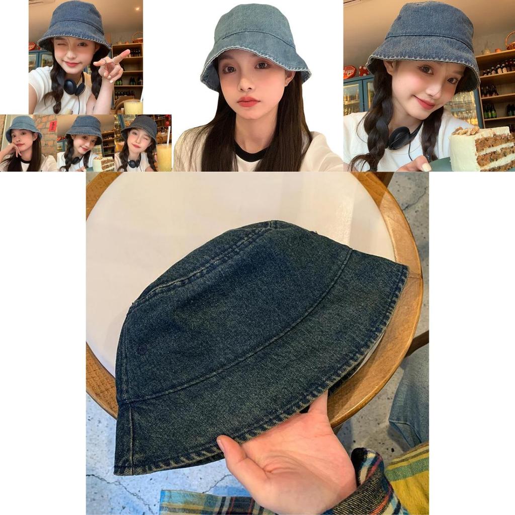 Stilvoller Denim Fischerhut für Damen Atmungsaktiv Sonnenschutz Frühling Sommer Mode