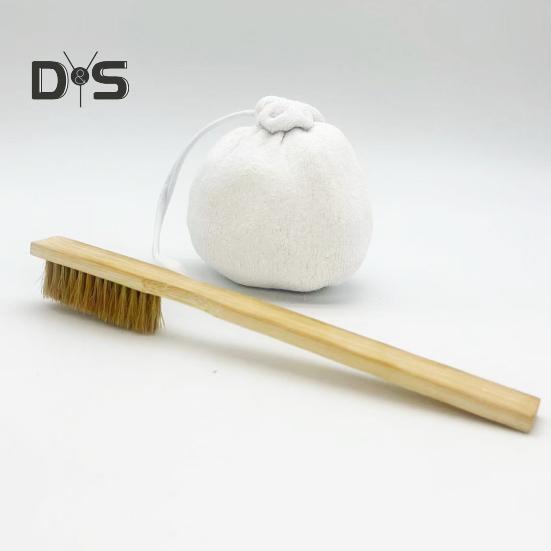 Kletterbürste mit langem Holzgriff, dicken Wildschweinborsten, tragbar, Reinigungswerkzeug für die Kletter- und Boulderbürste im Innen- und Außenbereich