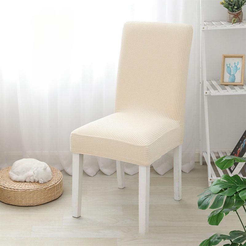 

Чехол на стул Shake Velvet Elastic Thicked Chair Cover для обеденного стола и стула для дома Чехол на сиденье и табурет для отеля и ресторана Универсальный цельный чехол для стула бежевый