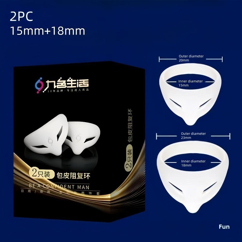 S/L Foreskin Corrector  Male Glans Exposure Delayed Ejaculation Penis Erection Penis Ring Soft Silicone Elastic Adult Toy