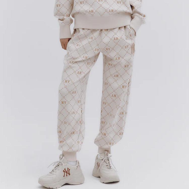 New MLB Casual Pants Unisex Dark Cream 3APTM0134-50CRD