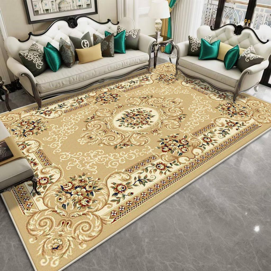 Luxury Decorative Rug for Living Room Flower Design Non-slip Room Decoration Home Mats Big Size Bedroom Carpet Machine Washable