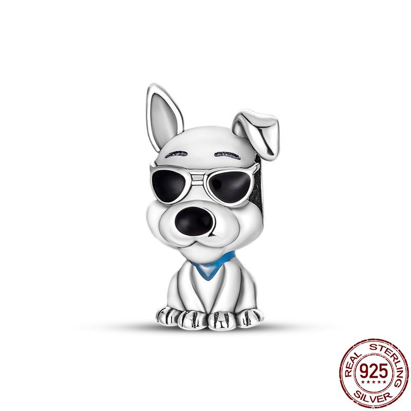 Cute Animals Beads Charms Fit Original 3Mm Bracelet Dog Cat Owl Rabbit Diy Jewelry Making Animals Protection