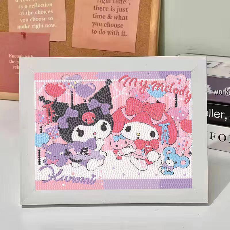 Kit de Peinture Diamant 5D Sanrio Encadré – Jouet Éducatif pour Enfants