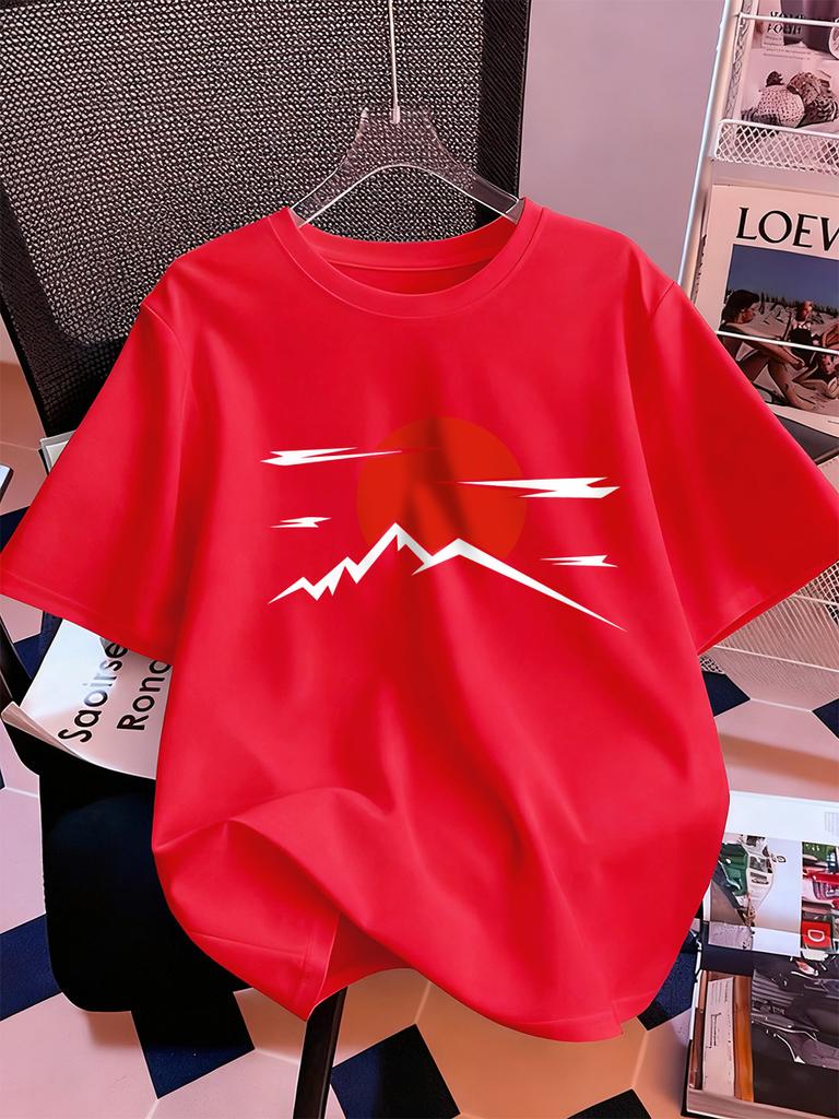 Japanese Harajuku Sun Prints Short Sleeve TShirts Women Cotton Summer Tee Shirts Soft Loose ONeck Tops Casual Womans Clothes