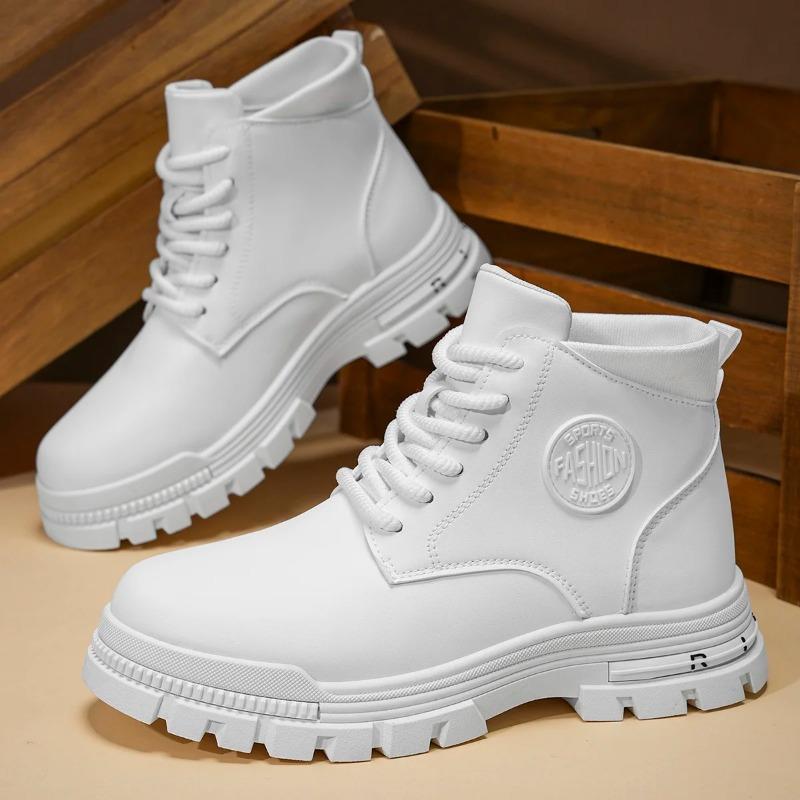Stivali Bianchi alla Moda da Uomo per Tutte le Stagioni Scarpe da Escursionismo e Alpinismo Autunno Inverno Comode