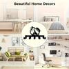 Wrought Iron Dog Theme Wall Mounted Key Holder with 5 Hooks Handmade Metal Art