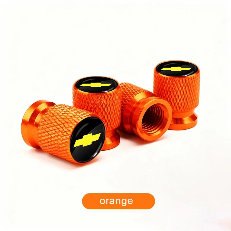 4pcs Car Wheel Tire Valve Caps Aluminum Airtight Covers Fit Chevrolet Silverado Impala Malibu Equinox Cruze Camaro Blazer Aveo