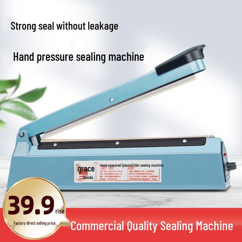Compact Manual Heat Sealer for Mooncake, Tea, Kraft Paper, and Flat Plastic Bags