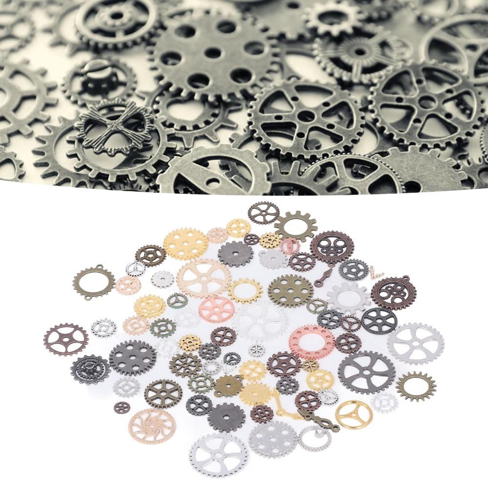 100g Mixed Alloy Metal Steampunk Gears Antique Steampunk Gears  Crafting Jewelry Making