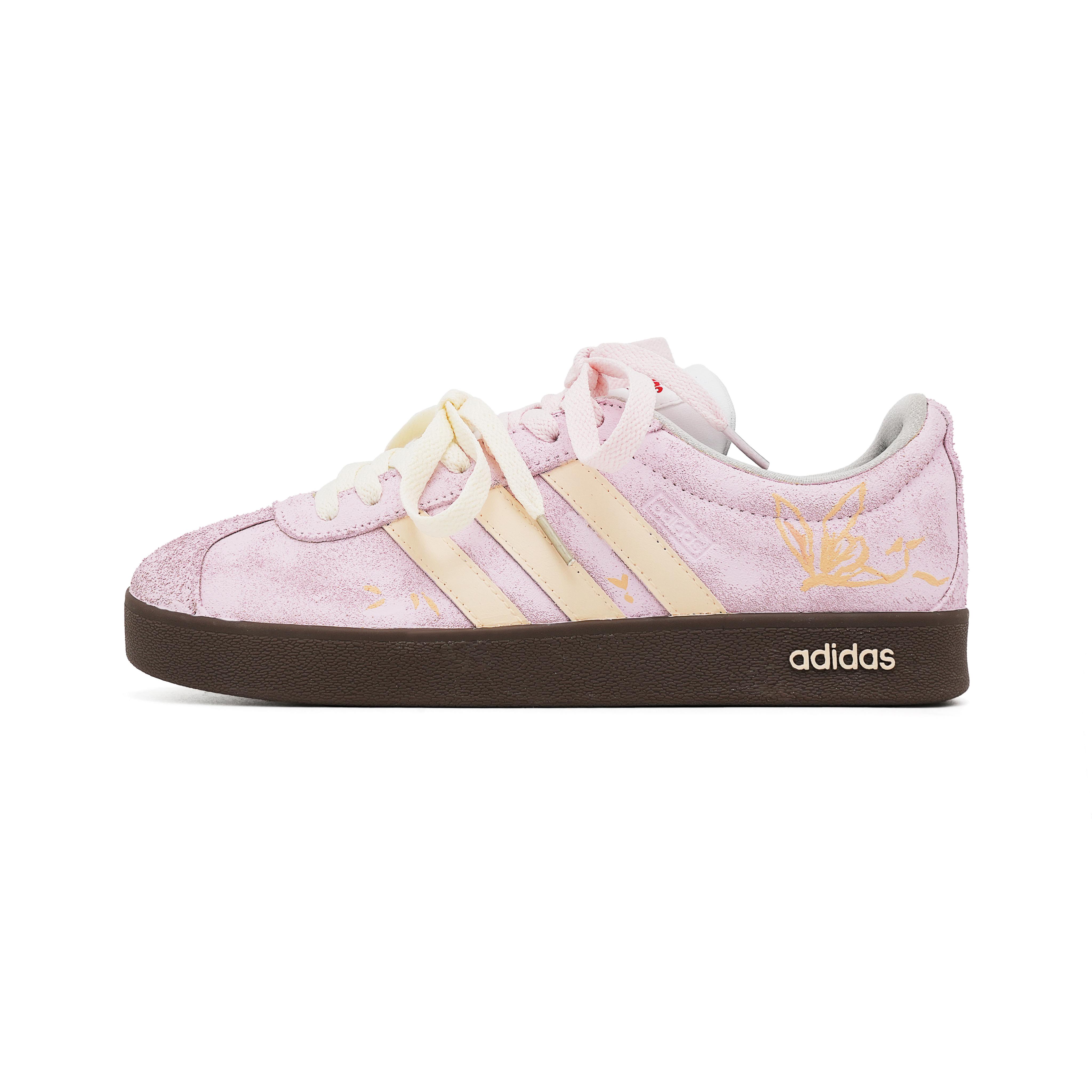 

Adidas VL COURT 2.0 Peach Velvet Milk White Coverage Low top Skateboard Shoes Unisex Pink HQ1802(Team140-) 42