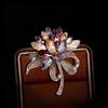 Sparkly Rhinestone Bouquet Brooches Elegant Crystal Brooch Pin Zircon Jewelry Accessory  Women