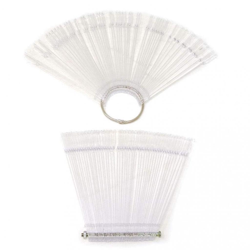 50Pcs Fan-shape Nail Art Tips Polish Board Display Practice Sticks Manicure Tool