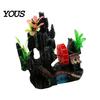 Aquarium Decoration Resin Spinning Waterwheel, Fish Tank Ornament, Mini Rockery Mountain Waterwheel Air Bubbler, Non-toxic Decor Aerating