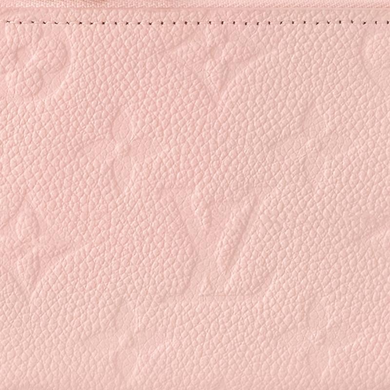 Louis Vuitton Lisa Pf Monogram Embossed Zipper Leather Wallet Women Wallet Pink M83569