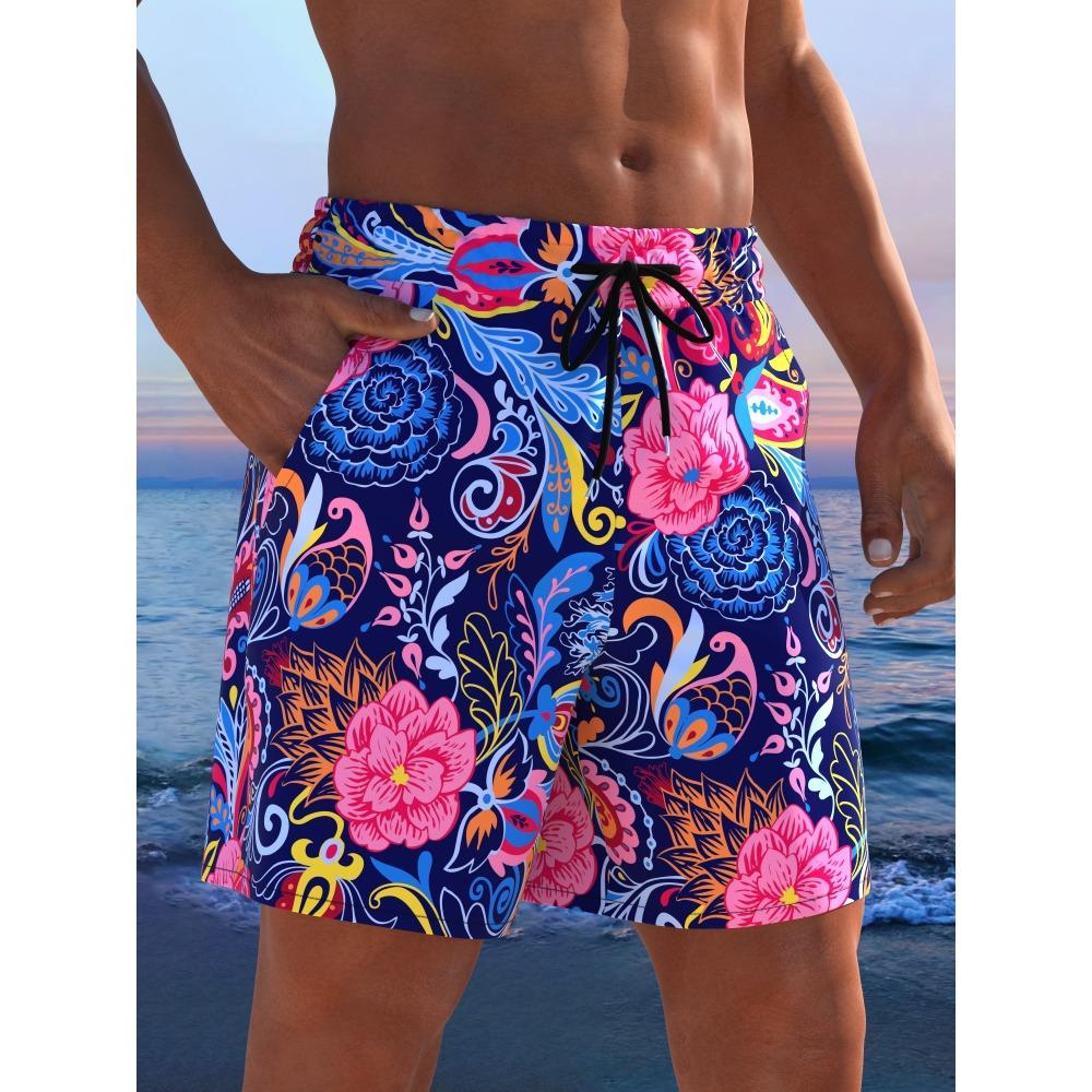 3D Printed Vibrant Street Shorts Abstract Design Tropical Plant Pattern Suitable for Party Casual Beach Shorts Party Shorts