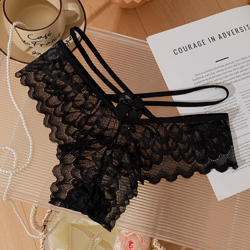 Women's Spring and Summer Pure Double Lace Fast Dry Mesh Low Waist Briefs