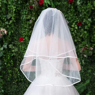 Bridal Veil Wedding Women'S Simple Short Wedding Veils For Brides With Comb For Brides Shower Party Chucky Costume Halloween