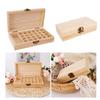 Functional Wood Essential Oil Container Natural Wood Essences Organizers with 25Bottles Holder Slot for Beauty Salon