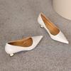 Krazing Pot Sheepskin Fashion Summer Spring Autumn Summer Slip On Party Women Pointed Toe Med Heels Pumps