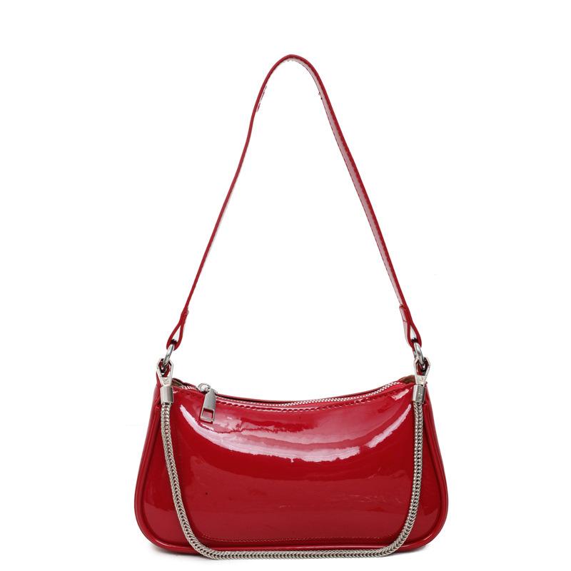Textured retro small bag women's new casual solid color messenger bag fashionable shoulder armpit small bag