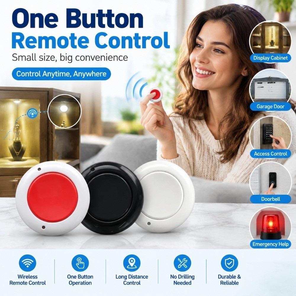 Free to Stick Single Button Remote Control 433MHz Car Gate Remote Control Access Control