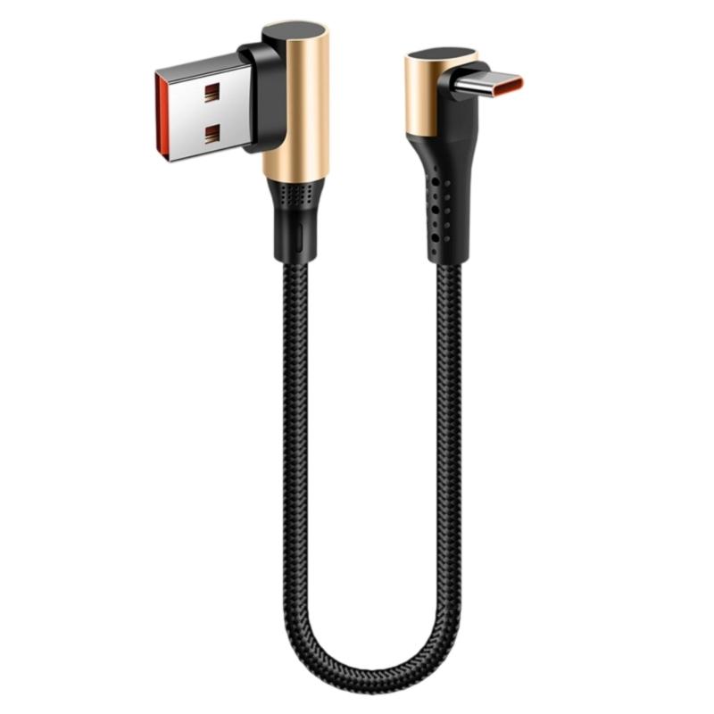 Short USB Type C Cable Fast Charging Durability Braided Cord for Quick Power Delivery and Travel Use