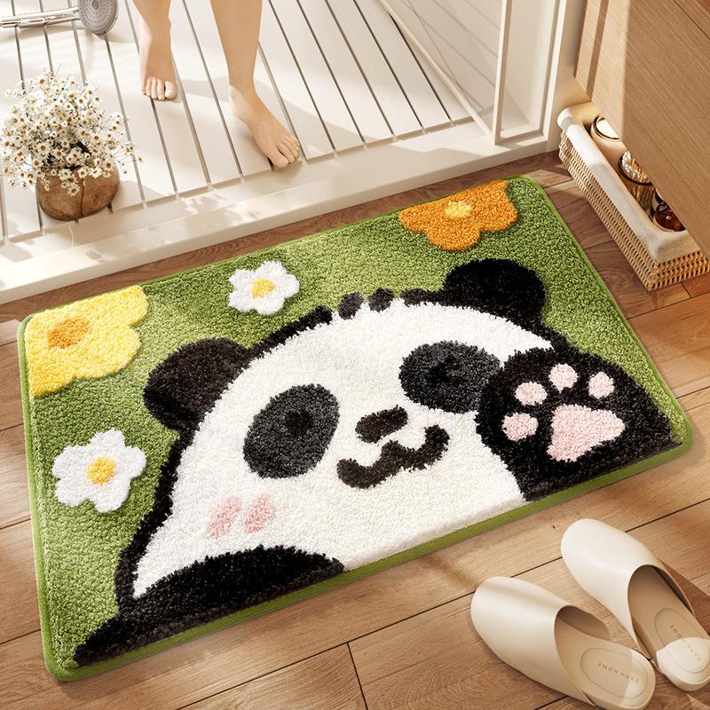 Cartoon Flower Bath Mat - Anti-Slip Shower Rug, Thick Microfiber Plush Bathroom Floor Mats, Quick Dry Super Absorbent Home Decor