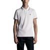 Moncler SS24 Úzký střih Tříbarevný pletený límec Krátký rukáv Polokošile Pánské Polokošile Bílá J10918A7030084556001