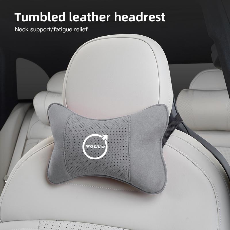 Car Seat Headrest Auto Logo Neck Spine Protect Pillow For Volvo T6 V90 EX30 EX90 EM90 C40 S40 S80L XC-Classic C70 CX70 Rdesign