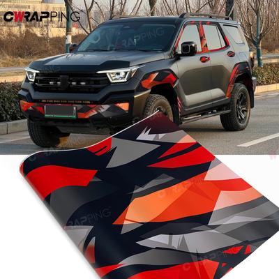 PVC Vinyl Wrap for Car Wrap Full Body Geometric Camo Car Film Covering Automotive Wrapping Auto Body Films Sticker Adhesive Foil