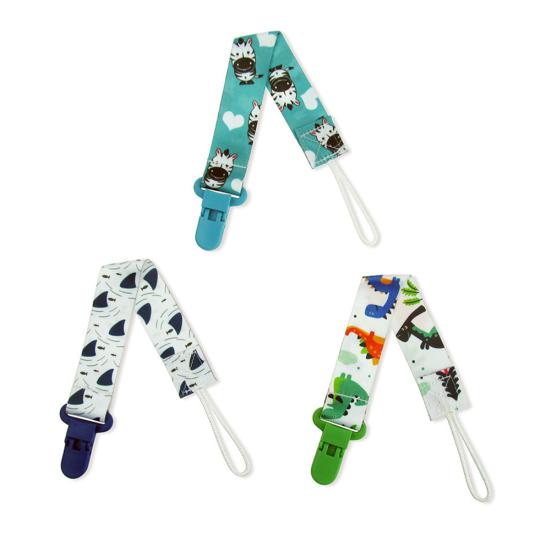 3Pcs/Set Cute Cartoon Dummy Baby Pacifier Clip Chain Holder Teething Soother