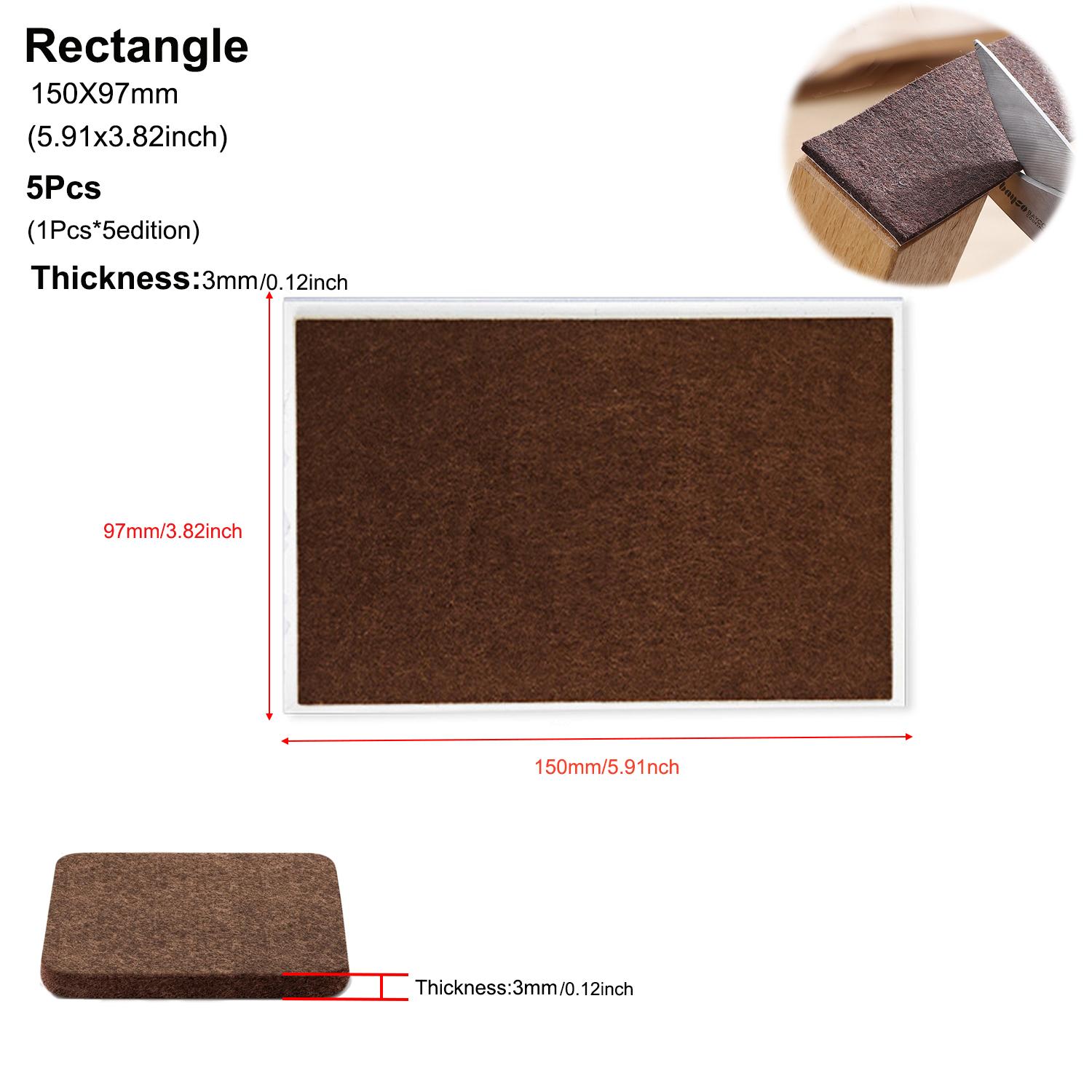 

5-150 шт. Утолщенные самоклеящиеся войлочные накладки на ножки стула, защитники пола, накладки на ножки мебели, чехлы для ножек стола, круглые накладки с противоскользящим дном 150*97mm Square Brown