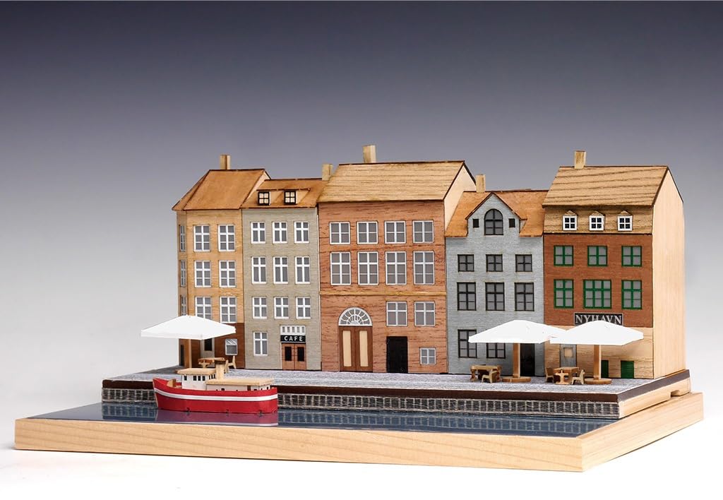 Woody Joe 1/220 European Streets Series: Copenhagen, Denmark, Wooden Model Assembly Kit (Scenery)