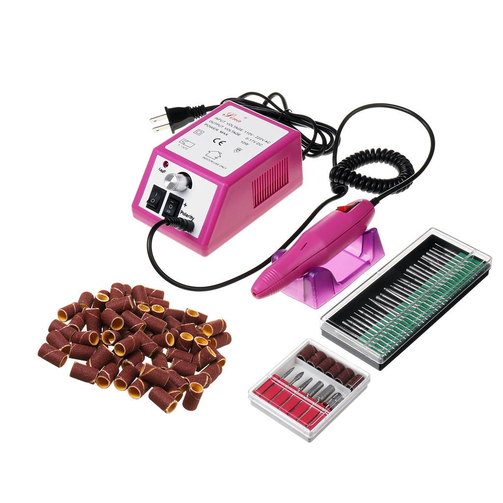 Electric Nail Art File Drill Manicure Polisher Machine Pedicure Care Sander Grinder Salon Kit