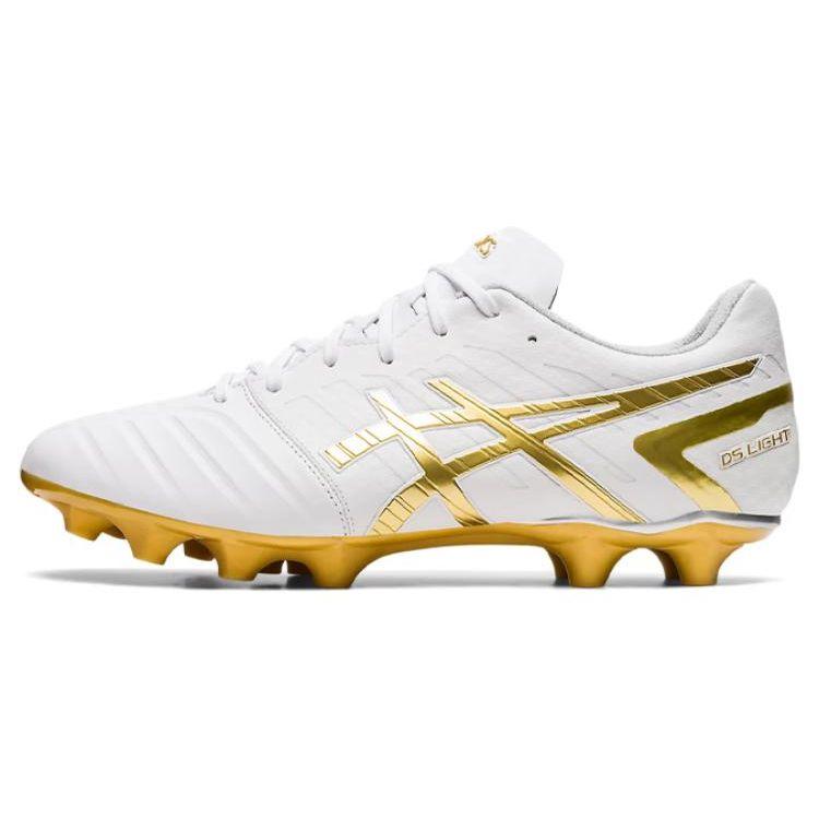 Asics Ds Light Series Round Toe Lace-Up Ag (Rubber Short Stud) Synthetic Leather Soccer Shoes Men Soccer Shoes White Platinum 1103A069-122