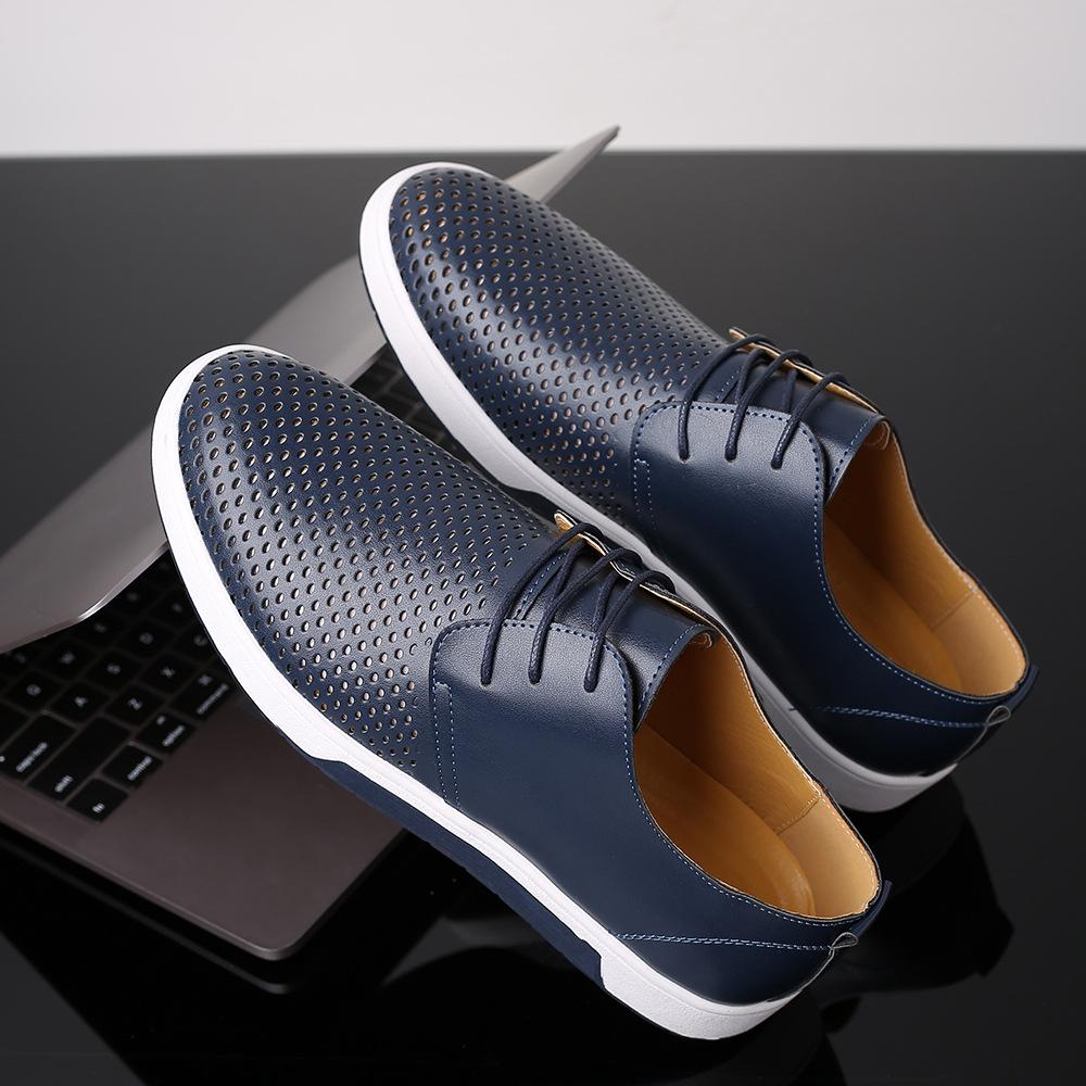 Men's Comfortable and Breathable Casual Board Shoes, Single Shoes, Leather Shoes
