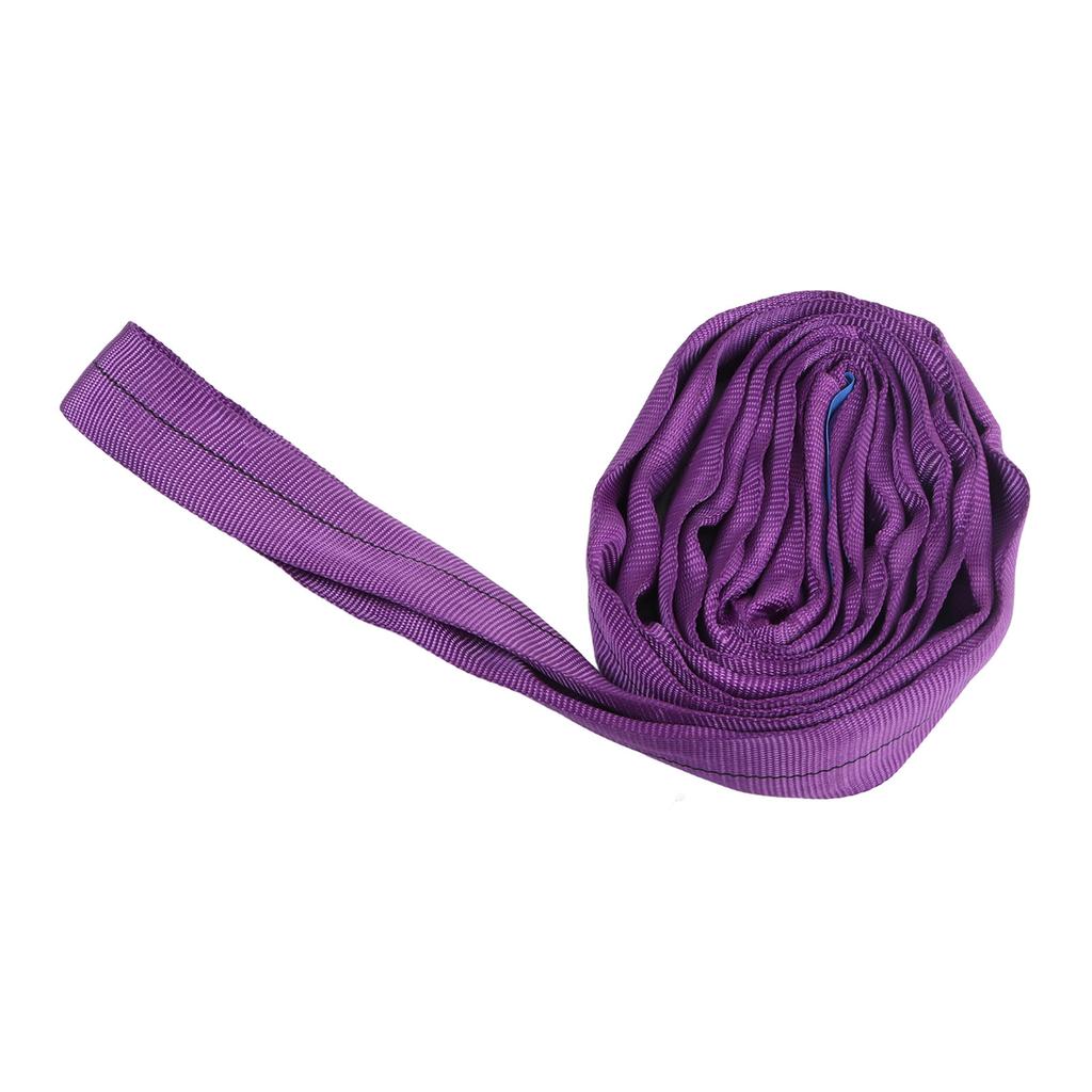 Flexible Purple Polyester Rigging Lifting Strap 1T 2205LB Bearing 2M 6.56FT Length Hoisting Towing Lift Sling