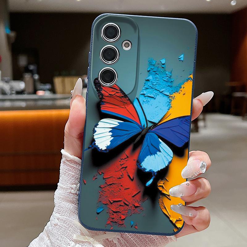 Fancy Butterfly Print Case For Samsung A18 A57 A37 A17 A56 A36 A26 A16 A55 A35 A25 A15 A54 S21 FE S22 S23 S24 Plus S25 S26 Ultra Silicone Cover