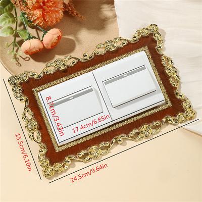 1Pcs Three-dimensional Switch Sticker Wall Sticker Simple Socket Frame Protection Cover Home Living Room Anti-dirty Switch Decor
