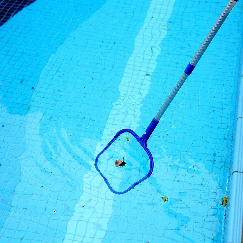 Pool Skimmer Net with Telescopic Pole Removal Lf Rake Swimming Pool   Fast Clning Tool with for Clning   Ground Inground Pool Hot Tub Spa Pond