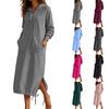 Felpa Lunga da Donna con Tasche e Pullover Casual