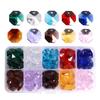 EXDUCT Glass Beads, 14mm Octagonal, Colorful Suncatcher Beads, 10 Colors, Mix, 100 Pieces, Accessories, Strap Materials, Parts