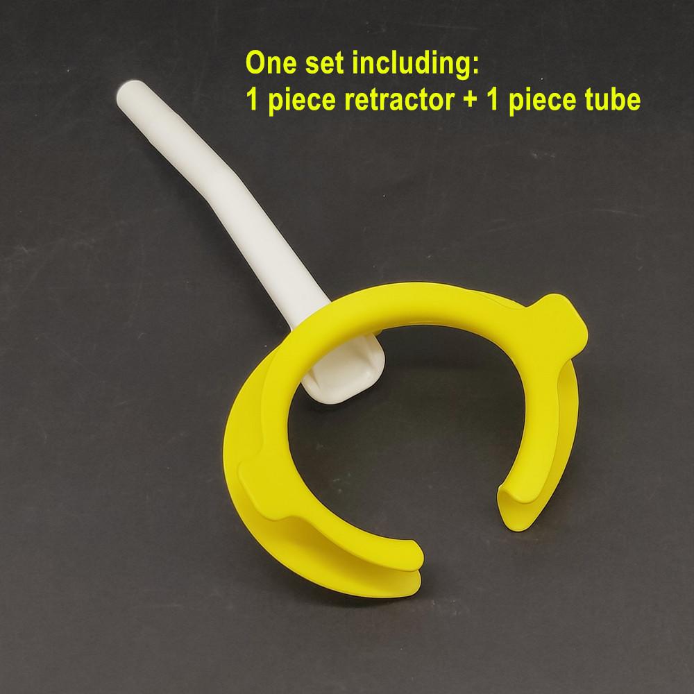 3D Dental Mouth Opener Lip Cheek Retractor With Strong Suction Tubes Duckbill Evacuation Suction Tube Autocalve 134°C 11mm Dia