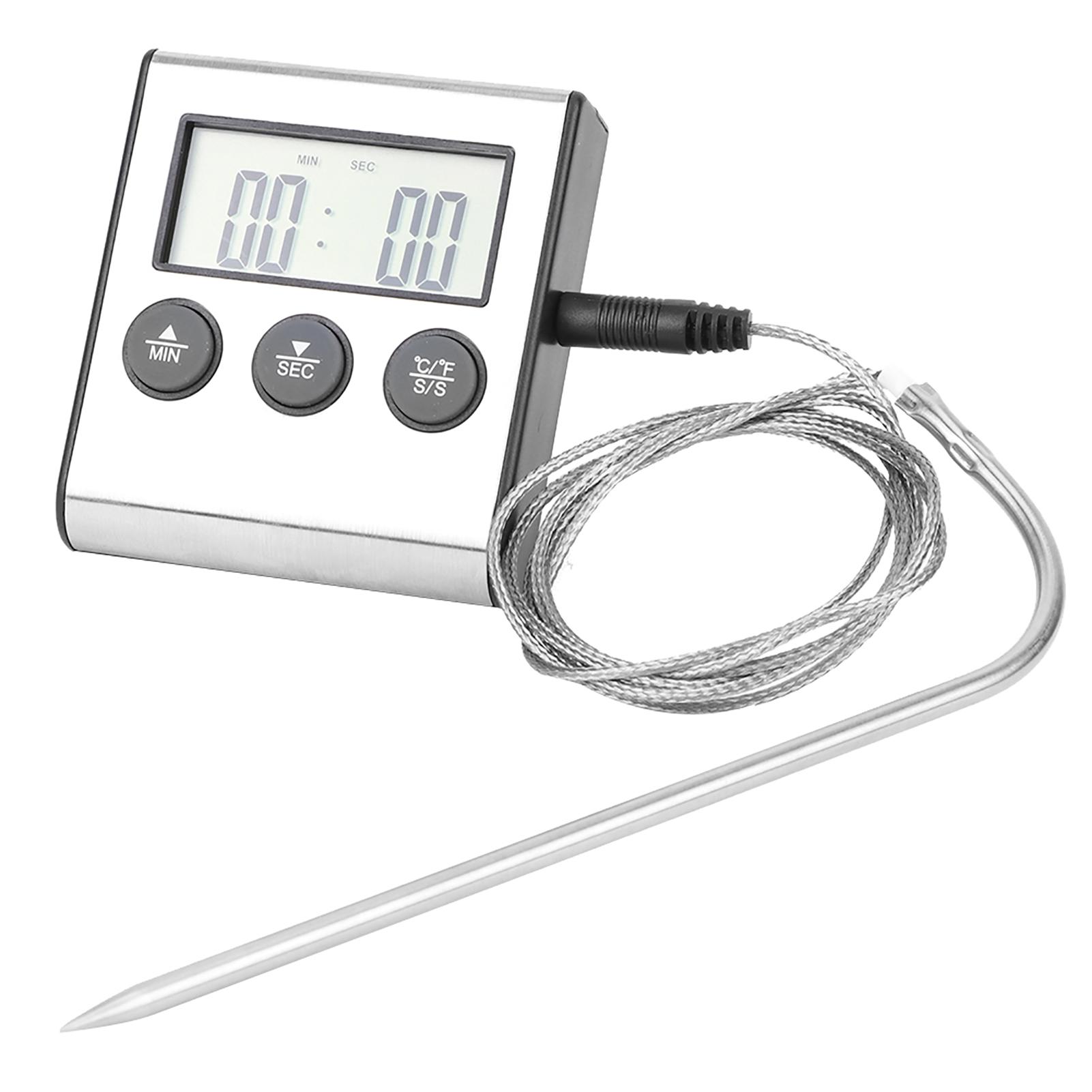 Digital Thermometer Multifunctional Kitchen Food Thermometer Alarm Industrial Supplies Plastic + stainless steel
