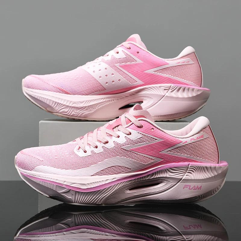 Marathon Luftkissen Carbonplatte Sport Laufschuhe Herren Atmungsaktiv Leicht Damen Bequeme Athletische Rutschfeste Sneaker