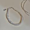 Fashion 925 Silver Pearl Bracelets for Women Korean Luxury Double Layer Pearl Silver Chain Bracelets Party Jewelry Gift
